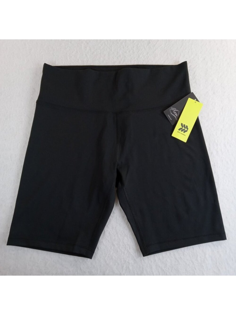 All in Motion Women's Super Flex Ultra High Rise 9" Bike Shorts Black XXL New